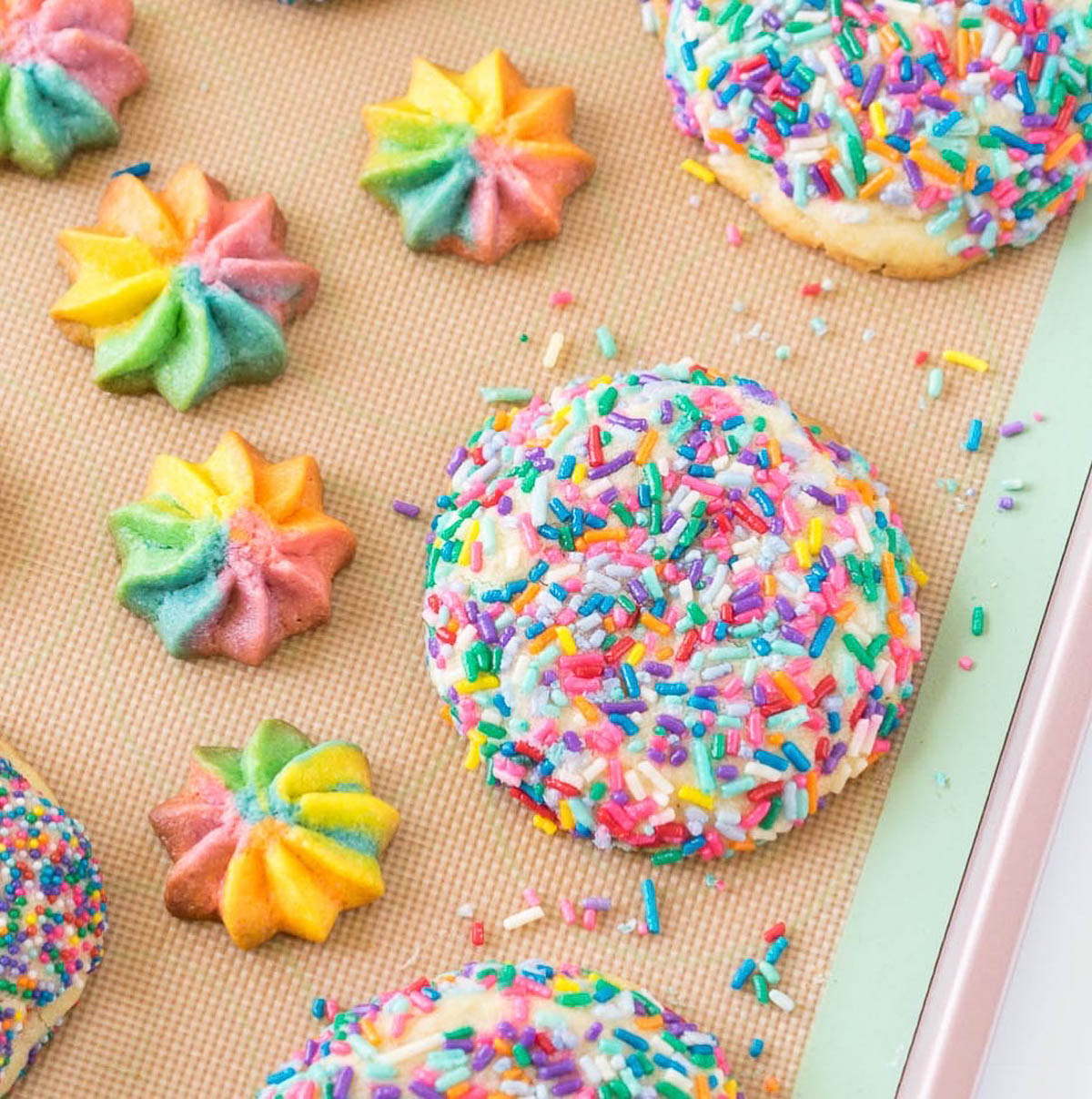 rainbow butter cookies