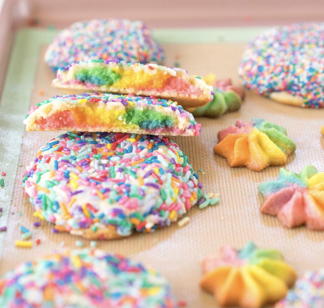 rainbow butter cookies