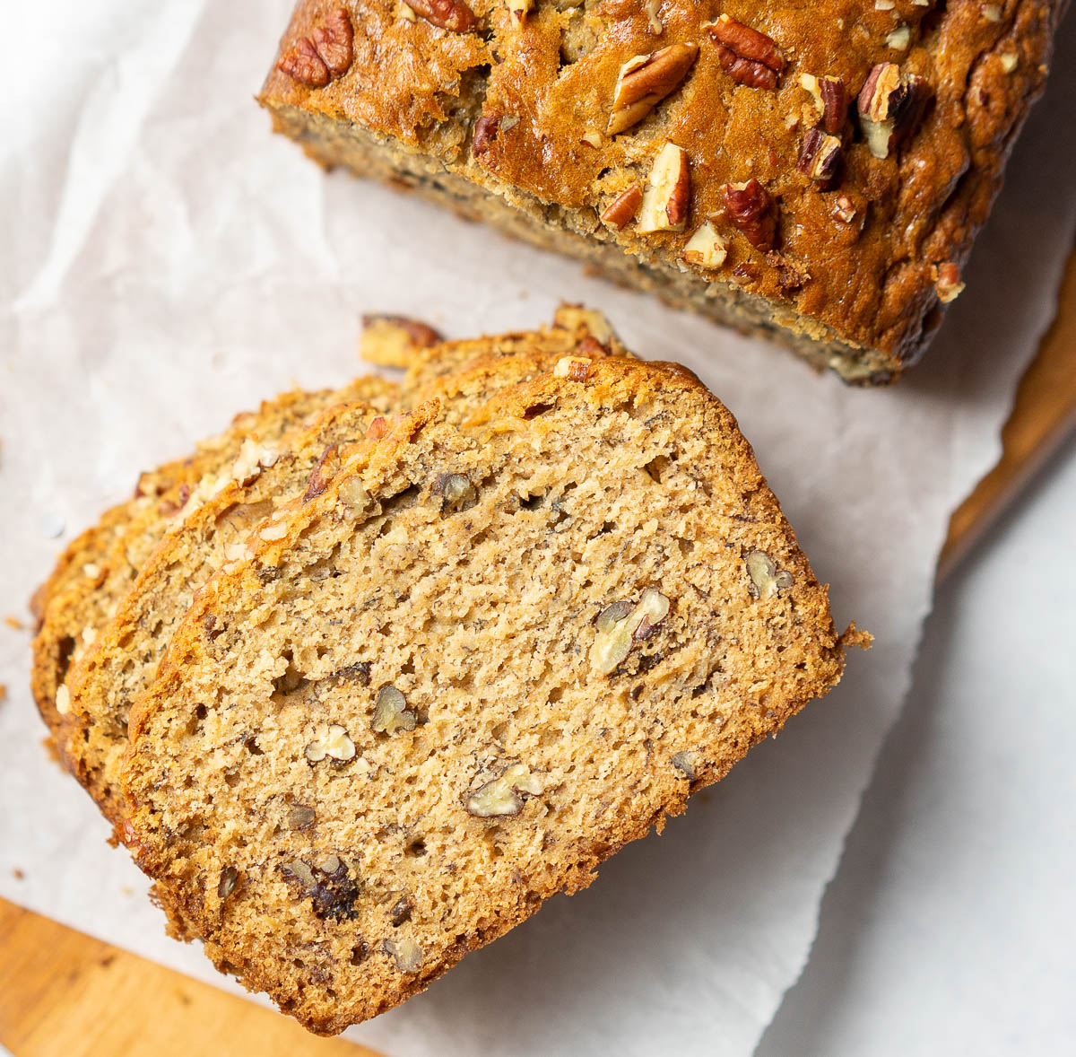 maple pecan banana bread