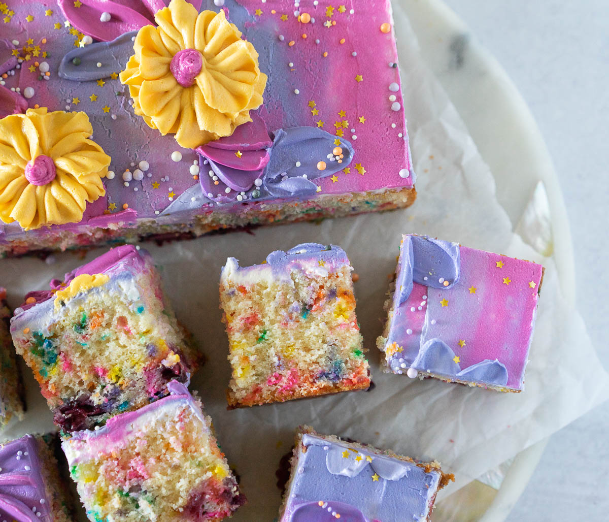 rainbow sprinkle cake