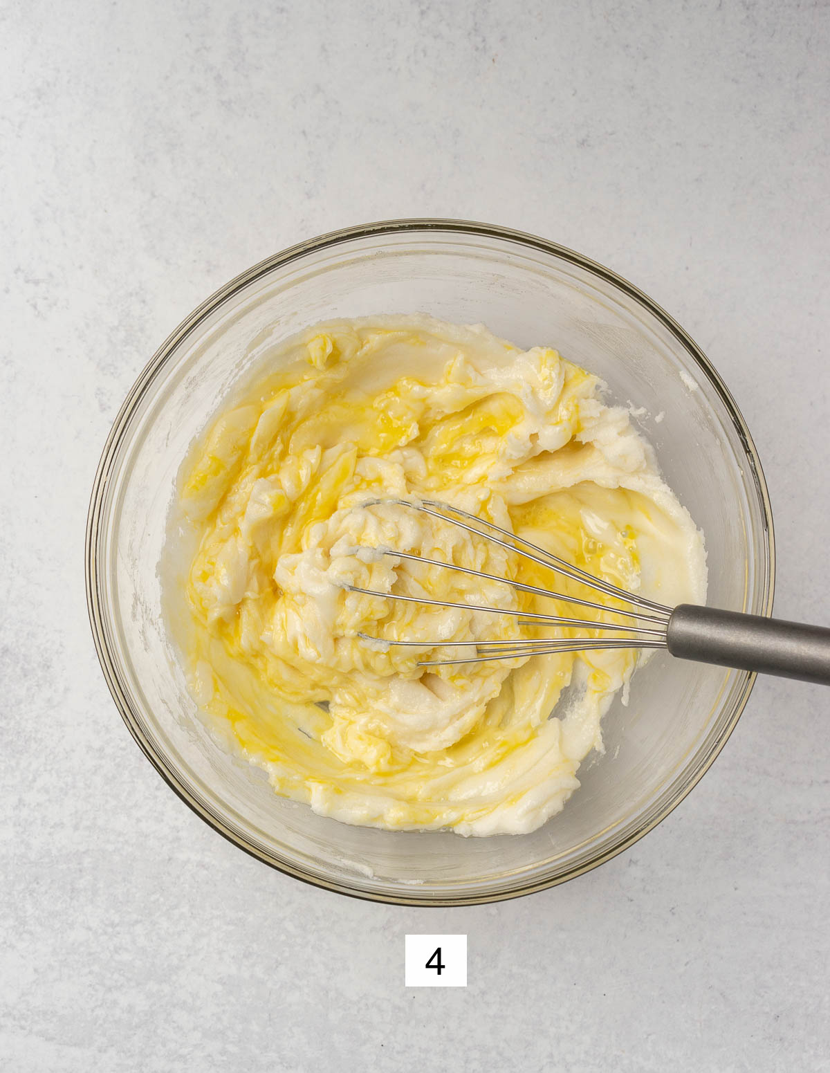 mixing egg into dough