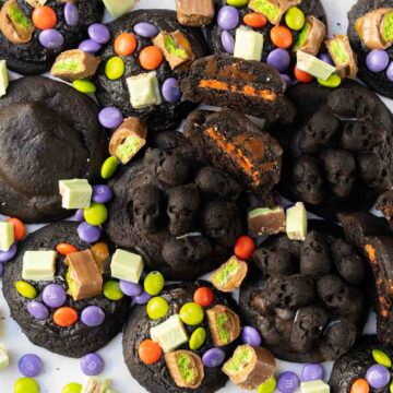 leftover halloween candy cookies