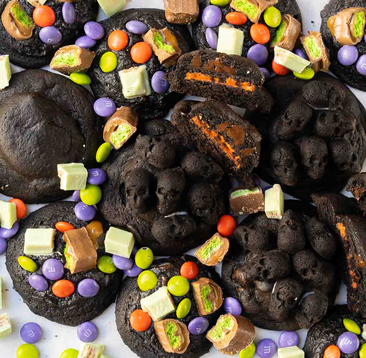 leftover halloween candy cookies