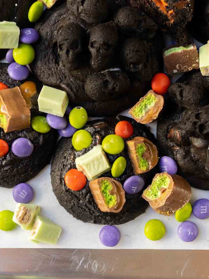 leftover halloween candy cookies