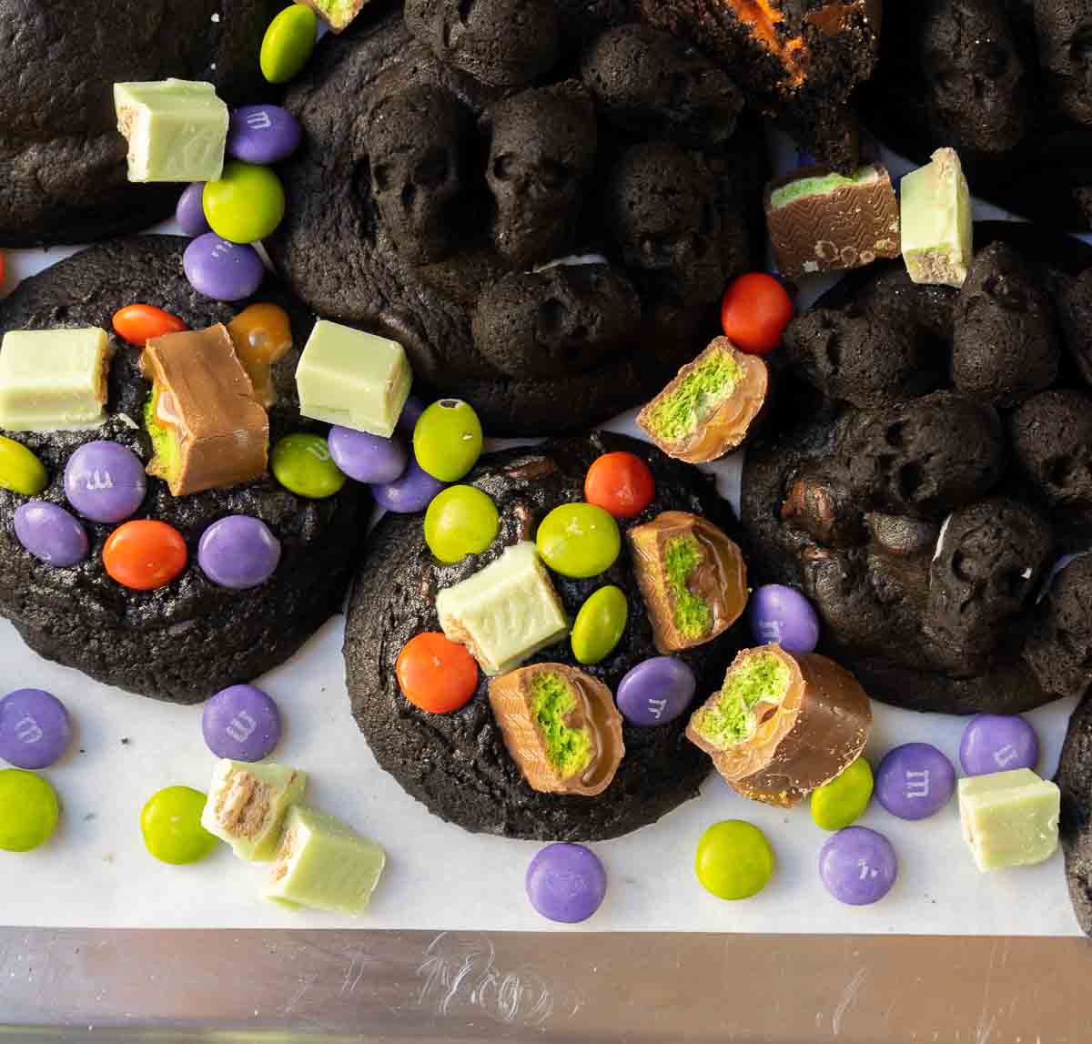 leftover halloween candy cookies