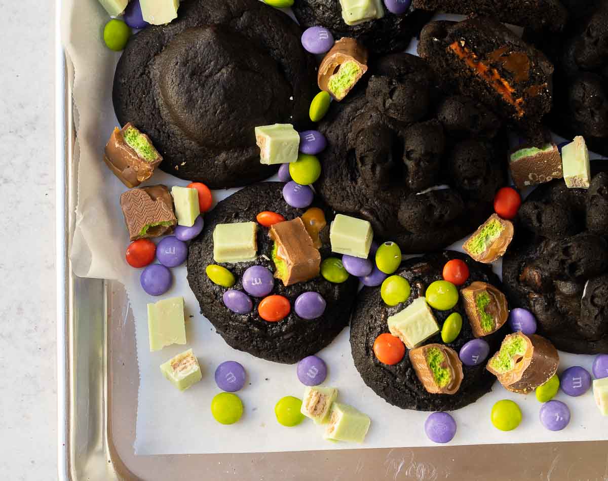 leftover halloween candy cookies