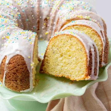 easter lemon poppy seed bundt cake