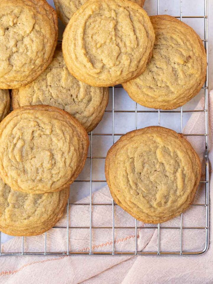 chocolate shipless cookies laid on cooling rack