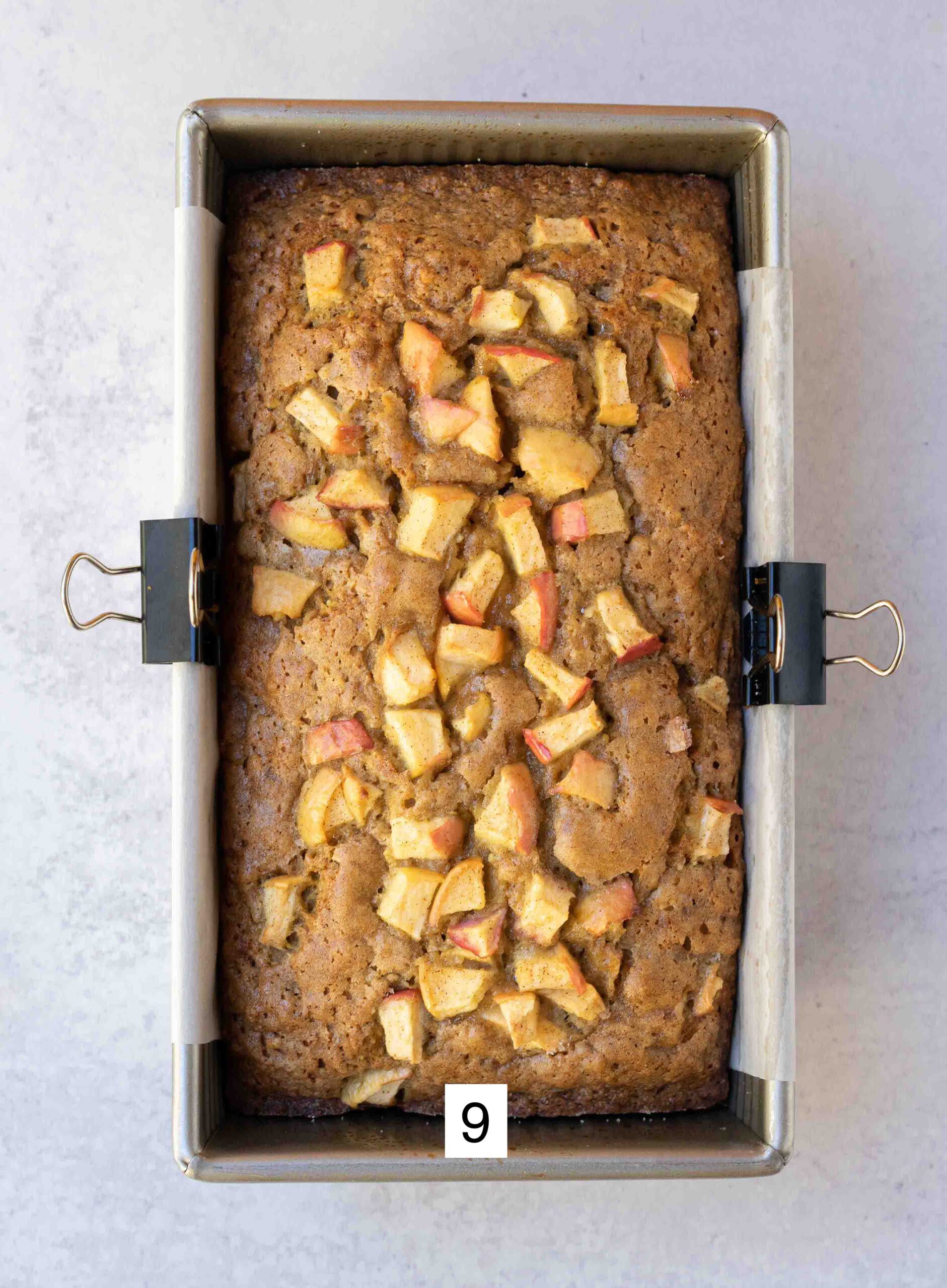 banana apple bread cooling after baking.