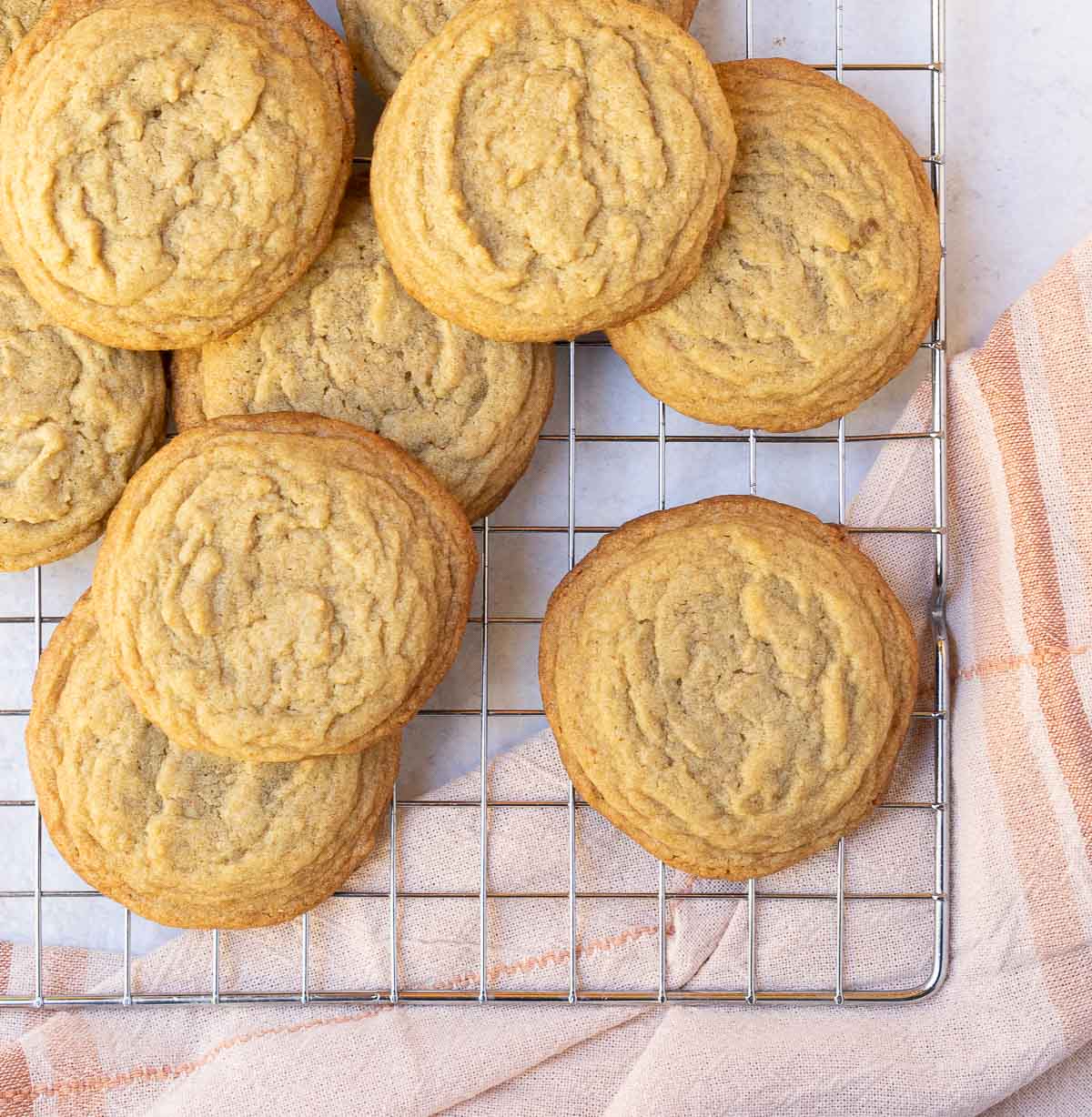 chipless cookies sitting on cooling rack