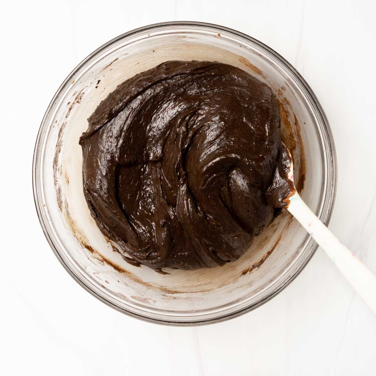 Fudgy Espresso Chocolate Brownie batter in bowl.