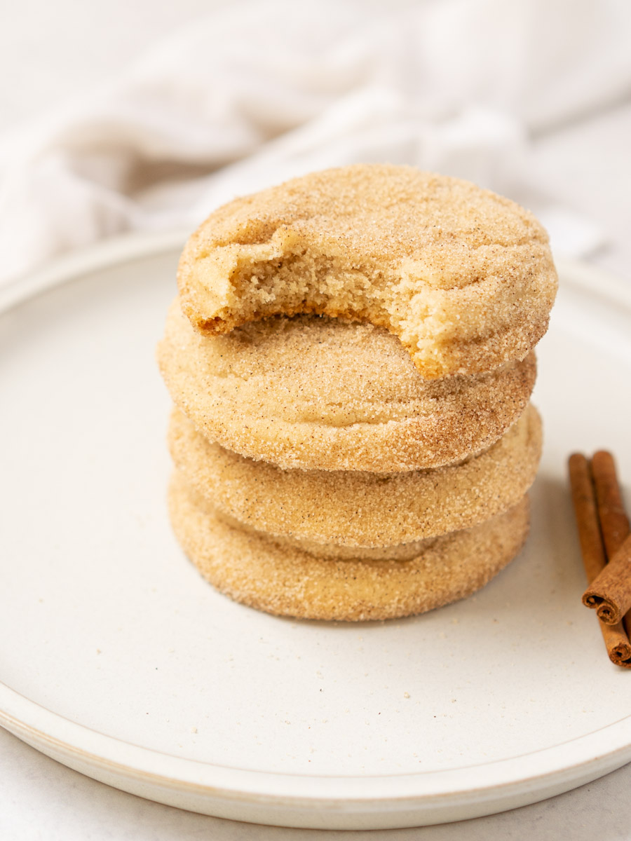 Mexican cinnamon cookies on plate.