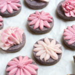 Soft Cut-Out Blueberry Lemon Sugar Cookies with buttercream frosting.