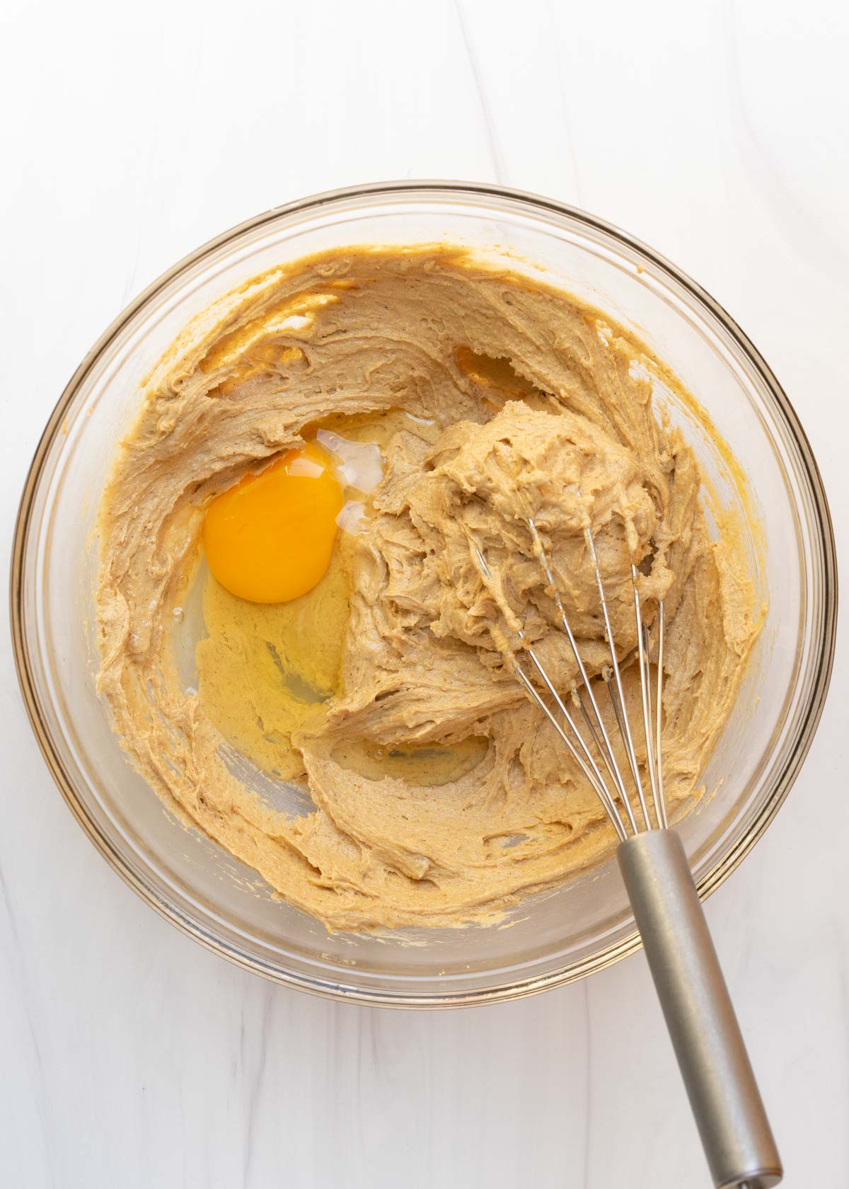 egg added to mixture.