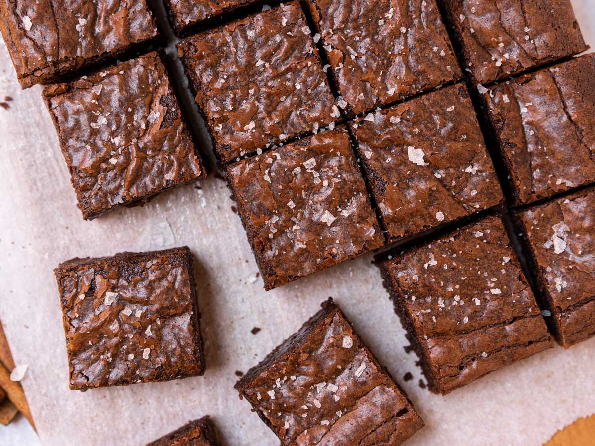 cut Mexican Hot Chocolate Brownies.