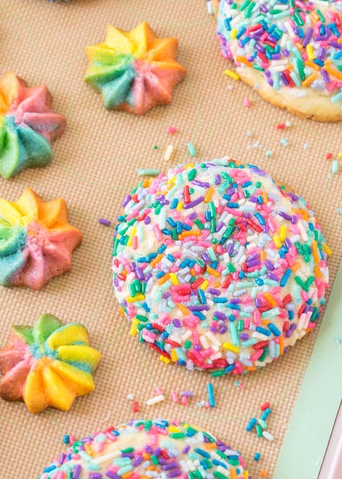 rainbow butter cookies.