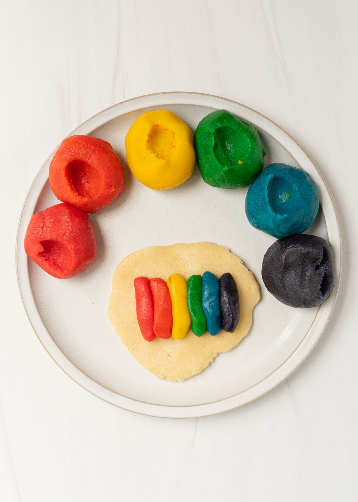 rainbow butter cookie dough.