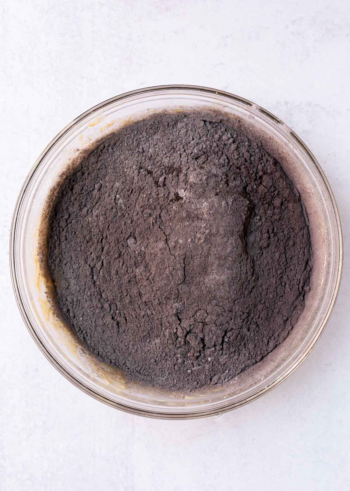 added dry ingredients to wet ingredients.