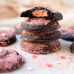 chocolate strawberry cheesecake cookies.